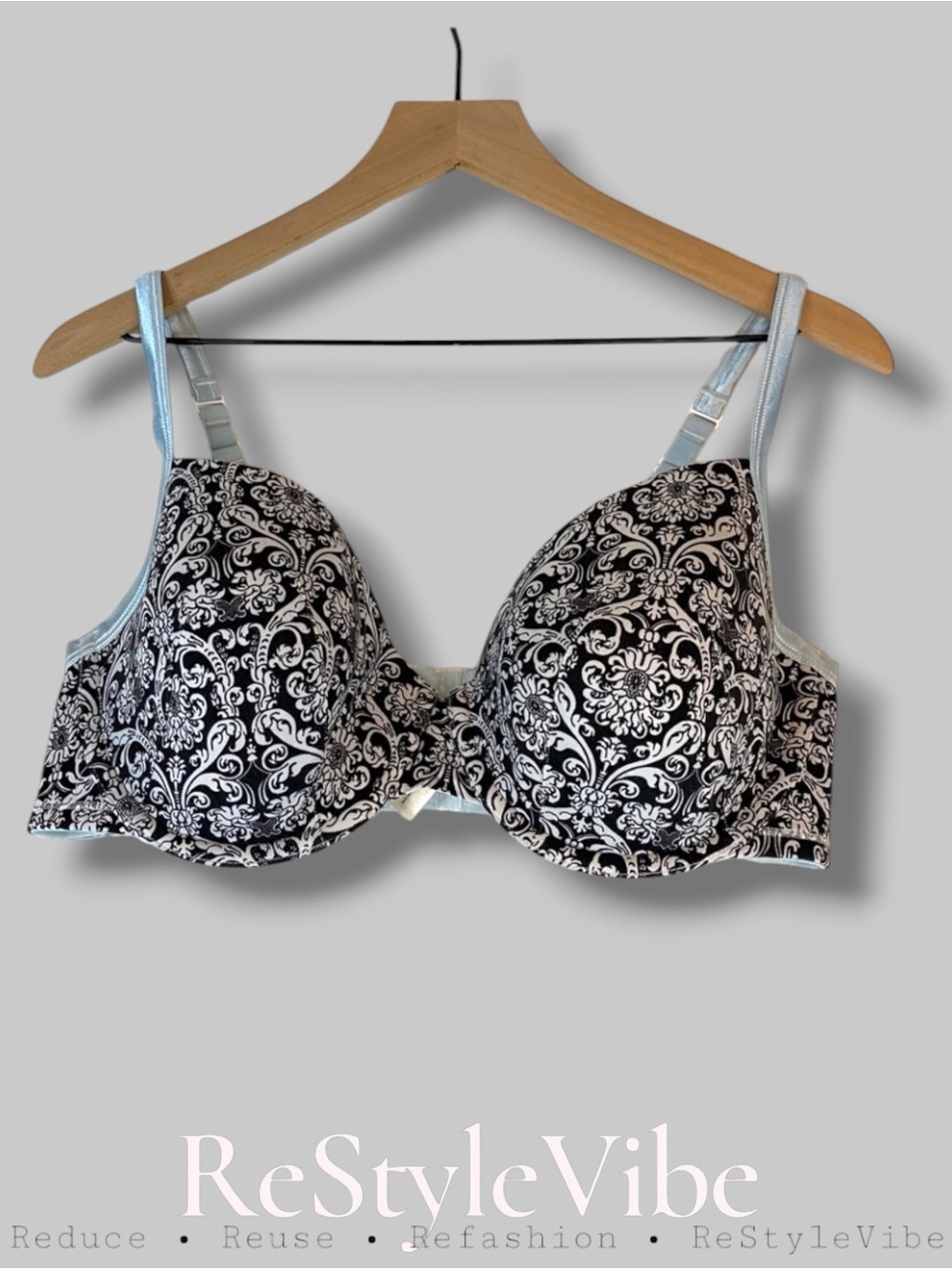 CACIQUE Women’s Size 40DD Bra T-Shirt Cotton Stretch Style Lightly Lined Floral